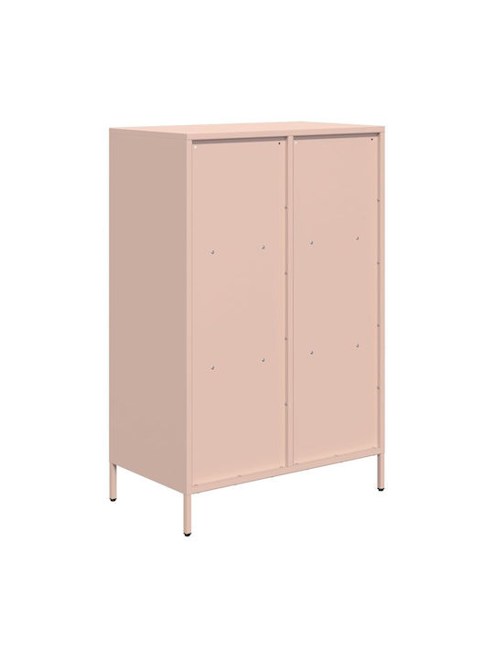 Bufet din Metal cu Sertare Roz 68x39x103.5cm