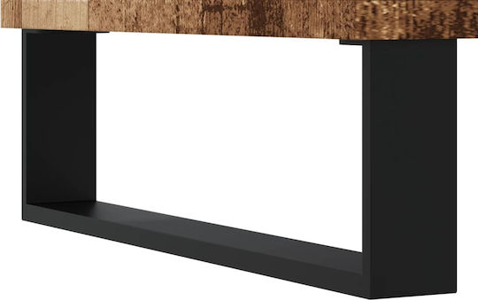 Sideboard made of Wood & Metal with Drawers Coffee 100x36x60cm