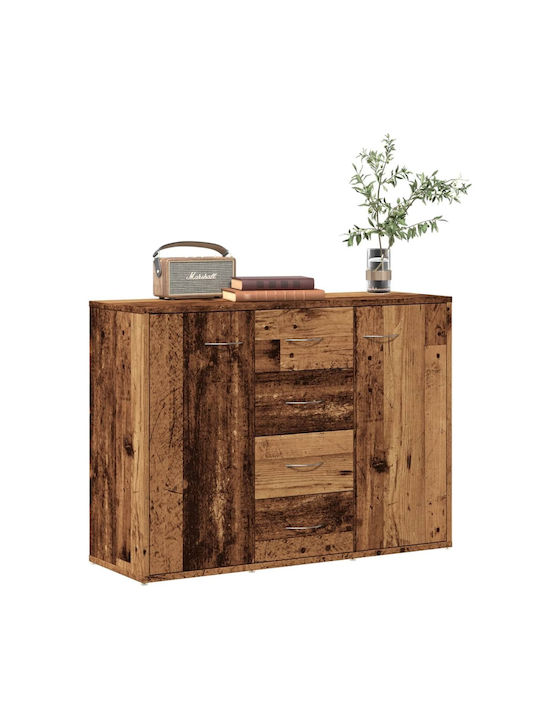 Sideboard Wooden with Drawers Coffee 88x30x64cm
