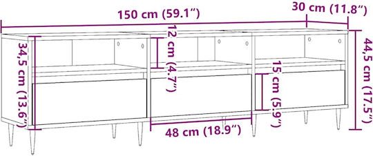 TV-Ständer Braune M150xT30xH44,5cm