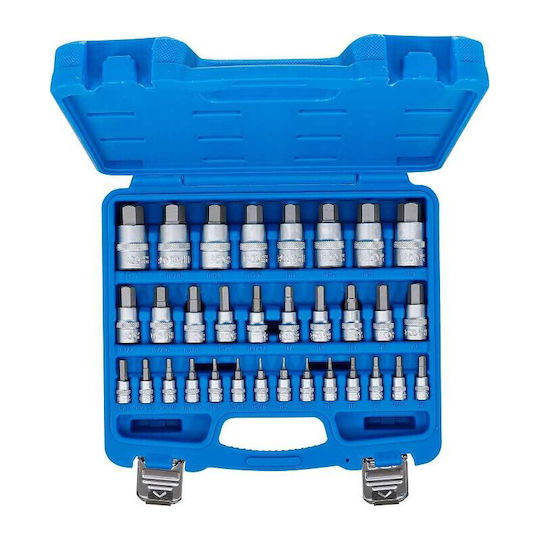 BGS Technic Chei tubulare cu Vârfuri Allen și Patrat de Prindere 1/2'' Set 32buc