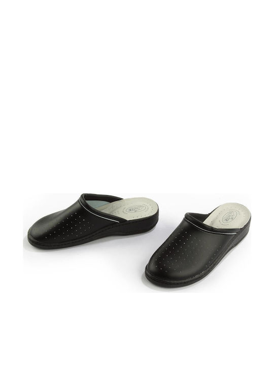 Fshoes Herren Clogs Schwarz