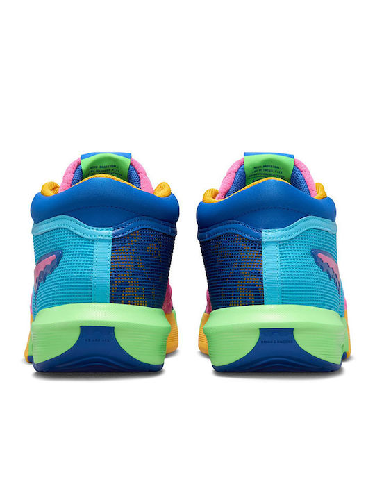 LeBron Witness 8 High Basketball Shoes Multicolour Baltic Blue Playful Pink