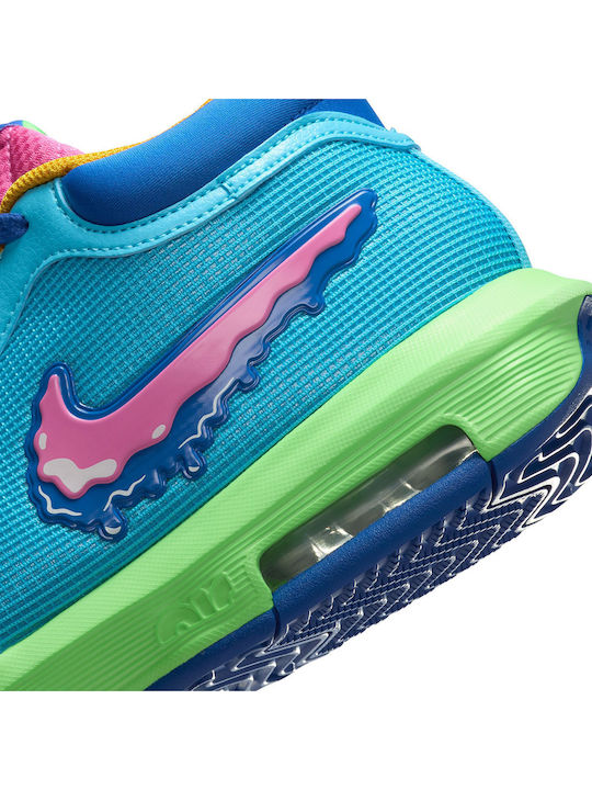 LeBron Witness 8 High Basketball Shoes Multicolour Baltic Blue Playful Pink