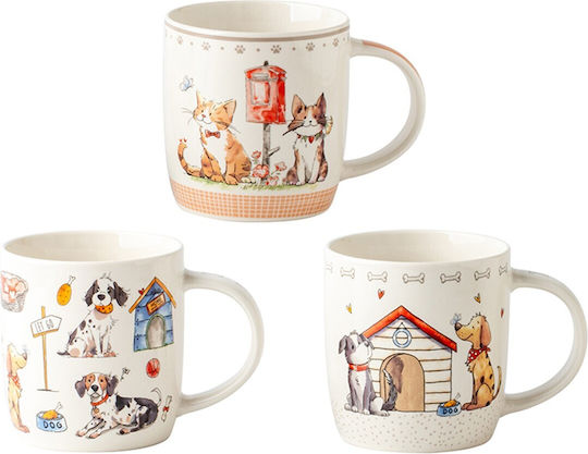 Marva Marva Porzellan Tasse Mit Verschiedene Designs Animals 350ml (Verschiedene Designs)