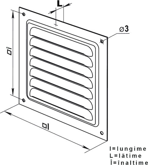 Vents De perete Ventilator de Baie 300mm Bej