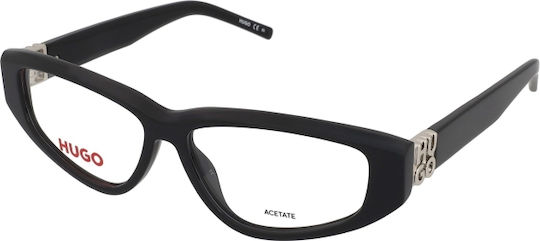 Boss Women's Acetate Cat Eye Prescription Eyeglass Frame Black HG 1258 807
