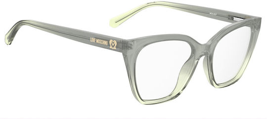 Moschino Plastic Eyeglass Frame Brown MOL627 1ED