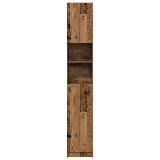 vidaXL Στήλη Μπάνιου Τοίχου Μ32xΒ25.5xΥ190cm Καφέ