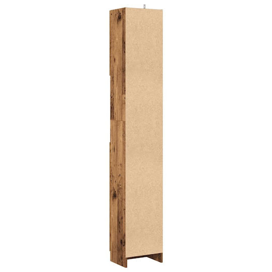 vidaXL Στήλη Μπάνιου Τοίχου Μ32xΒ25.5xΥ190cm Καφέ
