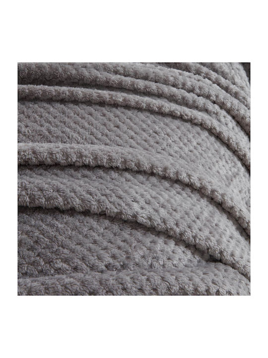 Astron Italy Ριχτάρι Πολυθρόνας Γούνινο 130x160εκ. Dark Grey 019752