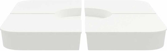 vidaXL Schirmständer aus Polypropylen White 100x100x11cm 4Stück