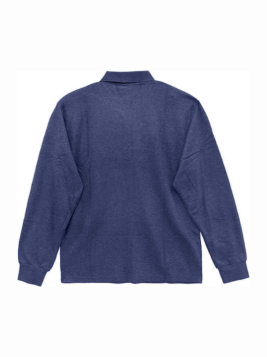 Polo Long Sleeve Blouse Blue
