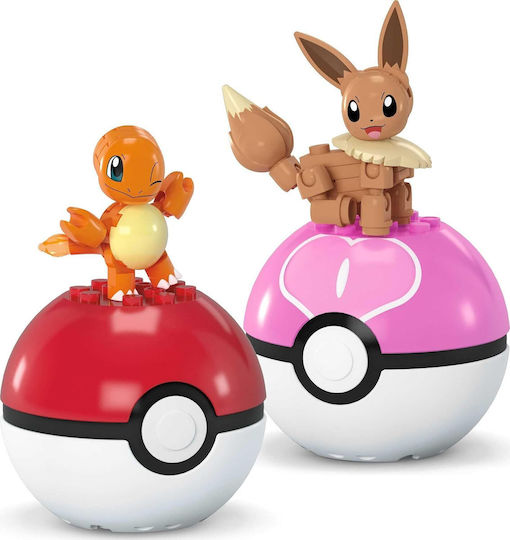 Mega Bloks Miniature Toy Pokemon Charmander & Eevee for 6+ years old Years Old