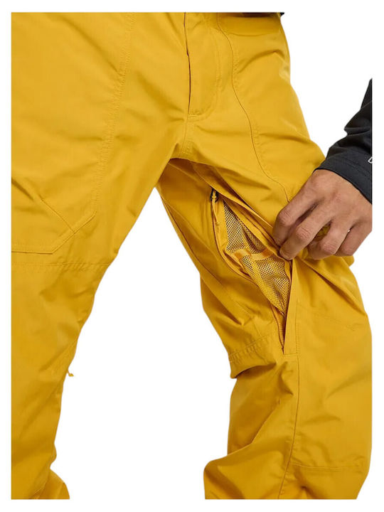 Burton Gore-tex 14991109702 Men's Trousers for Ski & Snowboard Yellow