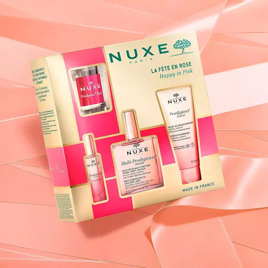 Nuxe Happy in Pink Γυναικείο Σετ με Eau de Parfum και Shower Gel 4τμχ