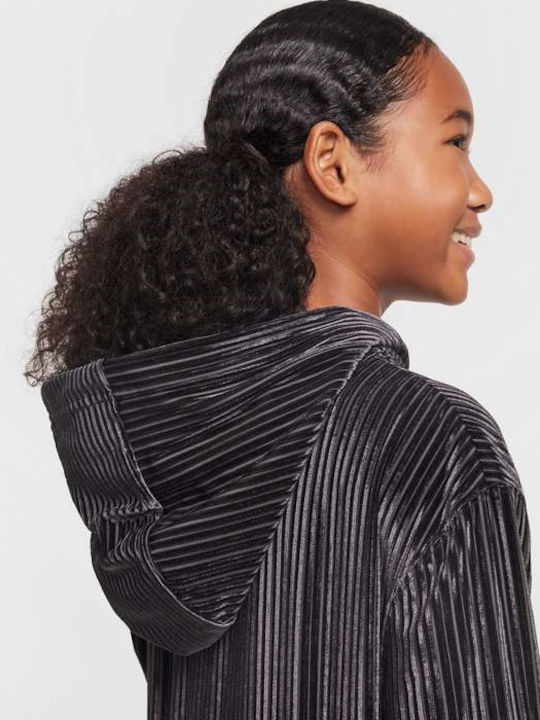Athletic Kids Cardigan with Hood Black Sportswear