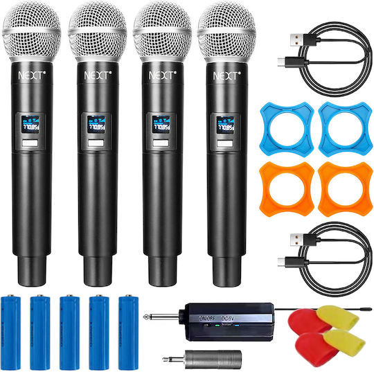 Next GS-554 4pcs Ασύρματο Μικρόφωνο Χειρός για Φωνητικά