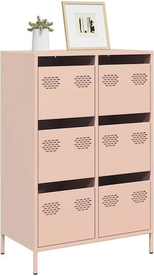 Metallische Büroaufbewahrungsschublade Rosa 68x39x101,5cm