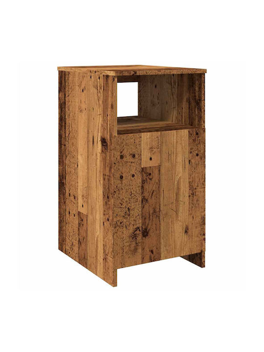 Wooden Chest of Drawers with 3 Drawers Coffee 40x50x76cm