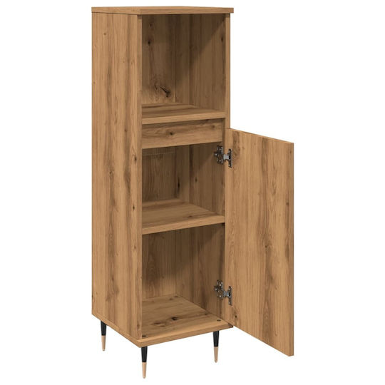 vidaXL Cabinet de baie L30xA30xÎ100cm Stejar