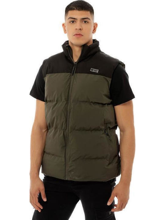 Ärmellos Jacke Puffer Khaki