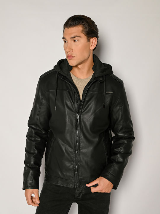 Faux Leather Jacket Black