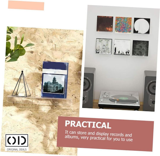 Transparent Wall Shelves (4 Pieces) 10x3.5x3cm