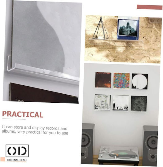Transparent Wall Shelves (4 Pieces) 10x3.5x3cm