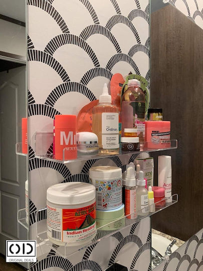 Transparent Wall Shelves (4 Pieces) 10x3.5x3cm