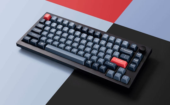Keychron V1M-D3 Max QMK/VIA V1M-D3 Tastatură Mecanică de Gaming Fără Fir 75% cu Comutatoare Gateron Jupiter Brown și Iluminare RGB (Engleză SUA) Carbon Black