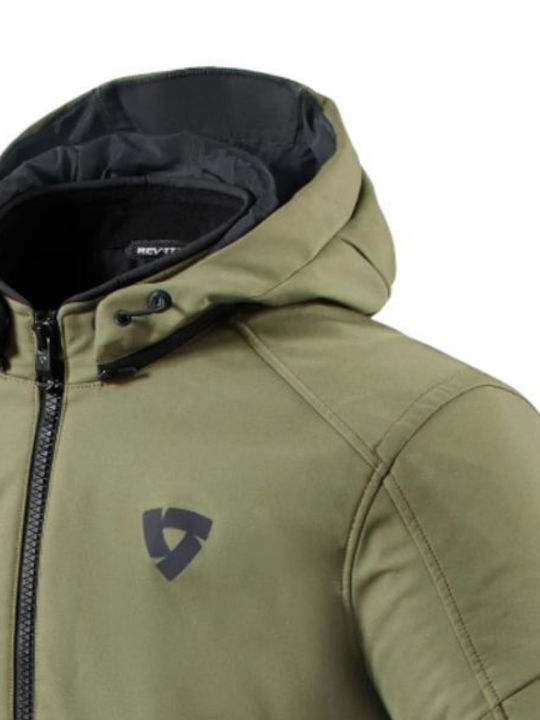 Rev'IT Afterburn H2o Winter Men's Motorcycle Jacket Softshell Waterproof Green