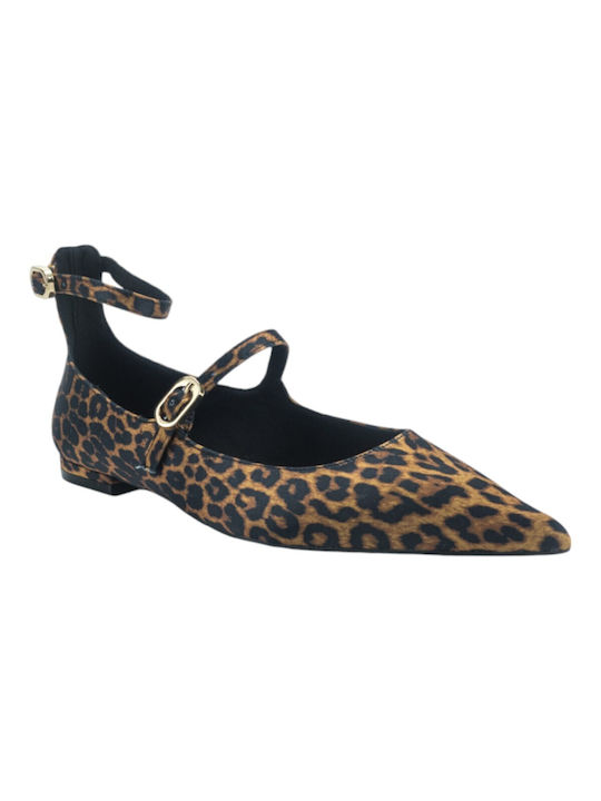 CAROLINA Leopard Ballerinas Brown