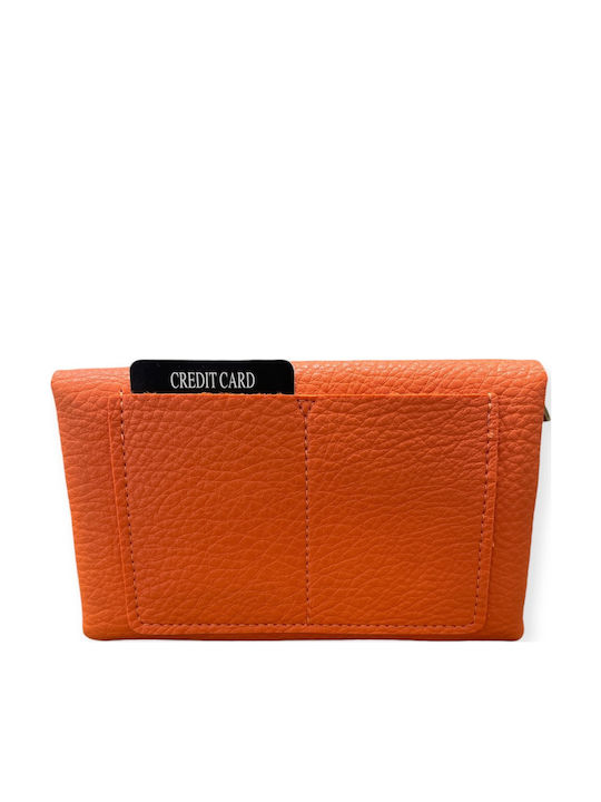 Groß Leder Damen Geldbörse Karten Orange