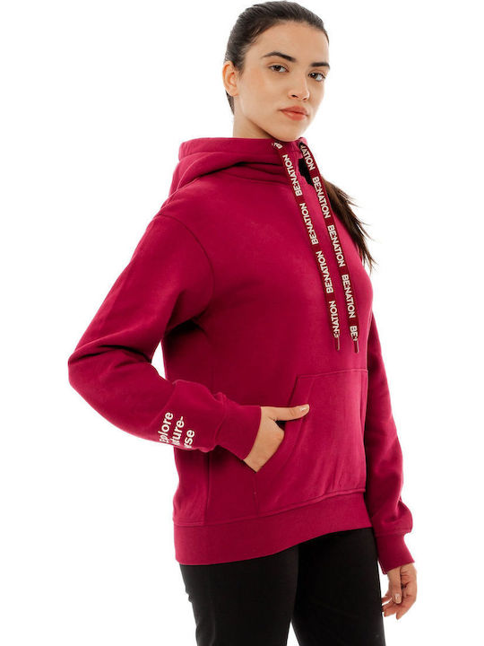 Women's Sweatshirt Hooded Burgundy