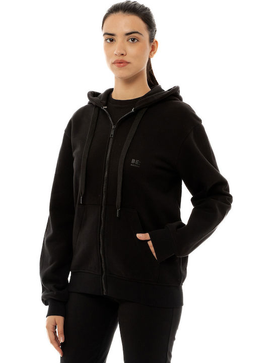 Women's Sweatshirt Jacket Hooded Black