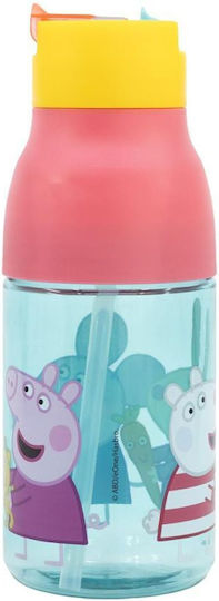 Stor Peppa Pig Core 2022 Kids Water Bottle Peppa Pig Stainless Steel with Straw 420ml