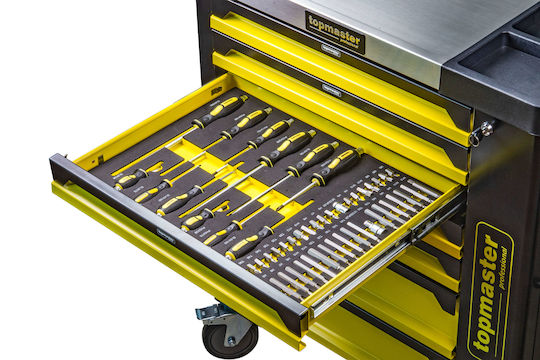 Tool Cabinet 7 Drawers Equipped 182 Pieces Tmp Top Master Pro 455555