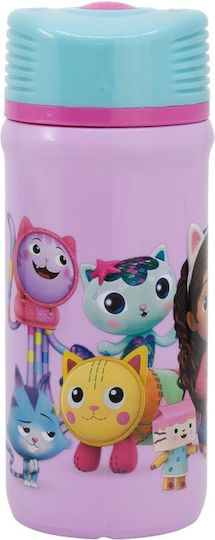 Stor Gabby Dollhouse Kunststoff Kinder Trinkflasche Gabby Lila 390ml