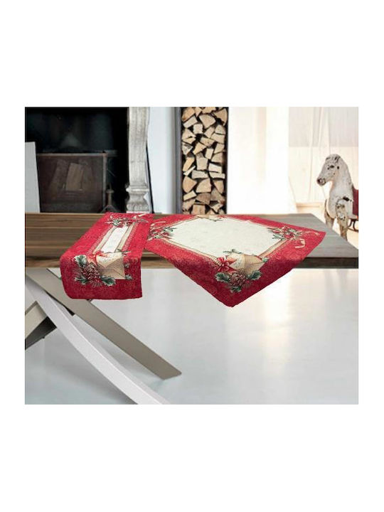 Linea Home Set Christmas Tablecloths Square Red 4pcs