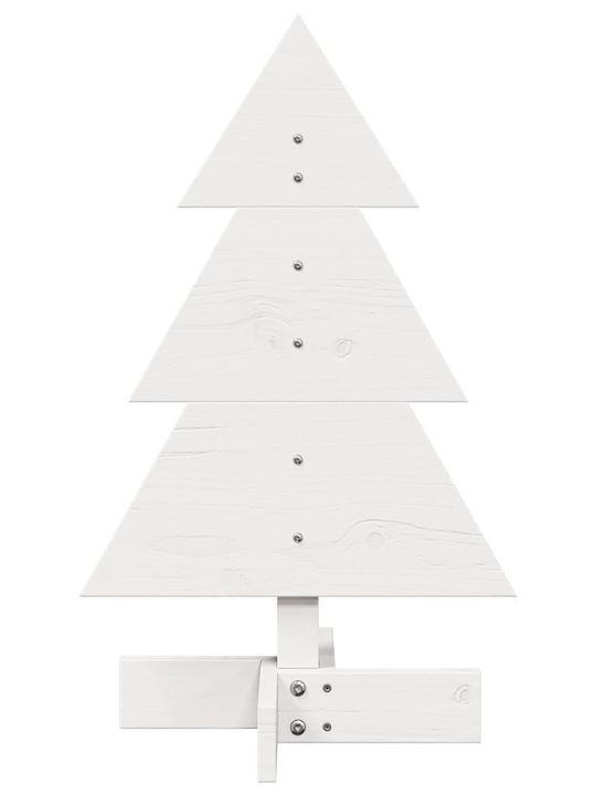 vidaXL Christmas Decorative Wood Tree 60cm Adorned White