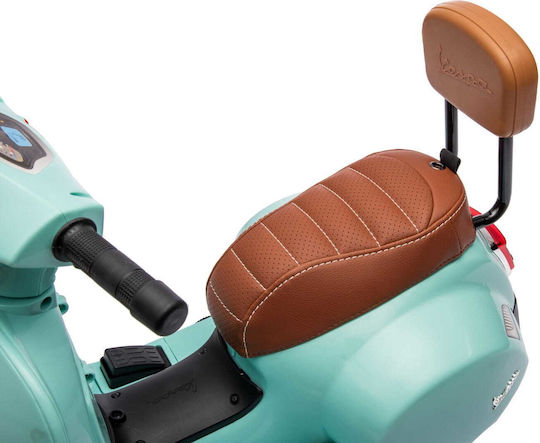 Παιδική Vespa Scooter & Backrest Ηλεκτροκίνητη Τιρκουάζ