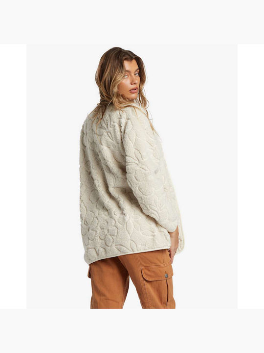 Billabong Women's Cardigan with Buttons White Cap