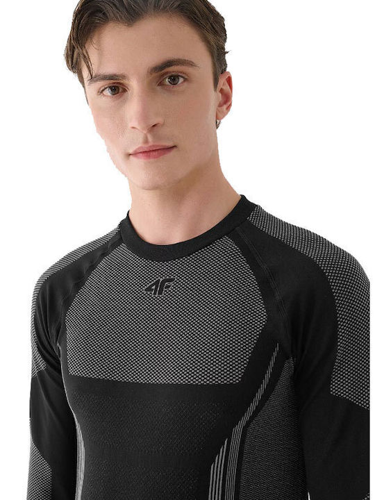 4F M165 Bluza termica pentru barbati cu maneci lungi Negru