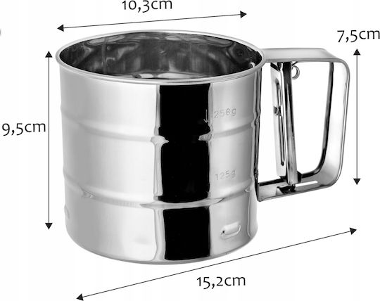 Kadax Sifter Flour Powder Sugar Stainless Steel 250g