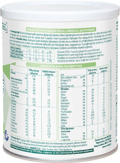 Novalac Milk Powder Bio 1 for 0m++ Months 400gr