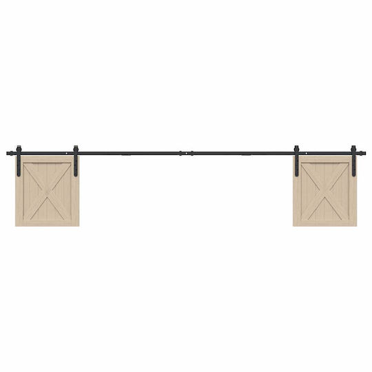 vidaXL Schiebetürmechanismus 244cm Schwarze