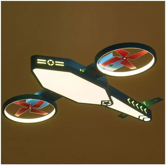 Kids Single Ceiling Light E27 Blue 58W