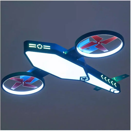 Kids Single Ceiling Light E27 Blue 58W