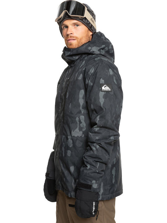 Quiksilver Mission Printed EQYTJ03479-KRP3 Ανδρικό Μπουφάν για Σκι & Snowboard Μαύρο